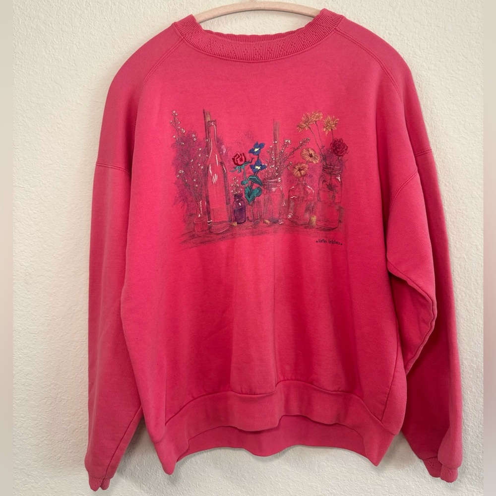 VINTAGE NORTHERN REFLECTIONS FLORAL CREW NECK - Picture 2 of 7